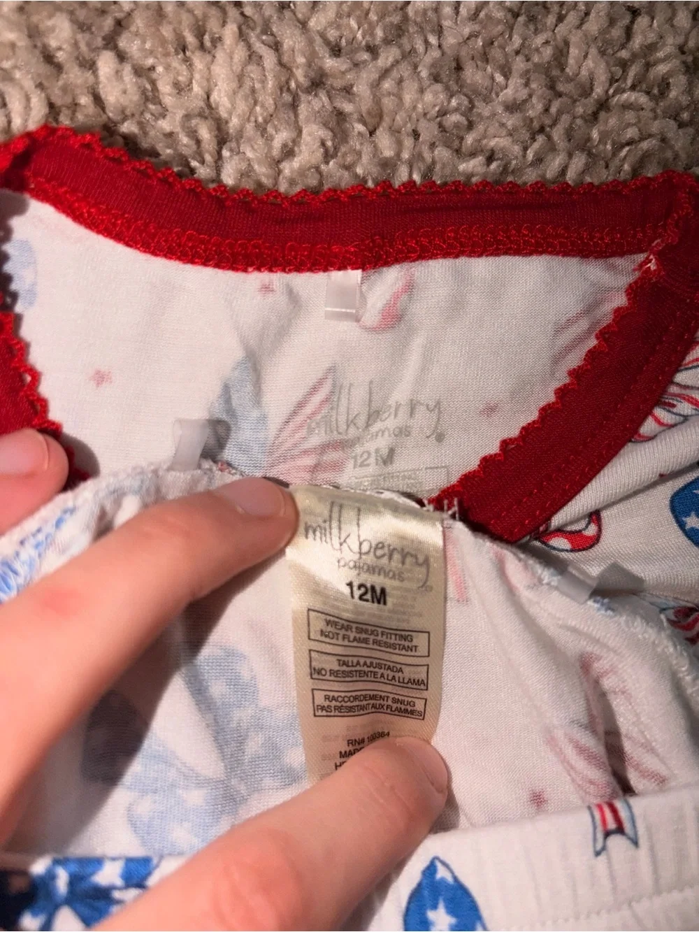 Milkberry 2-piece ruffle pjs 12M